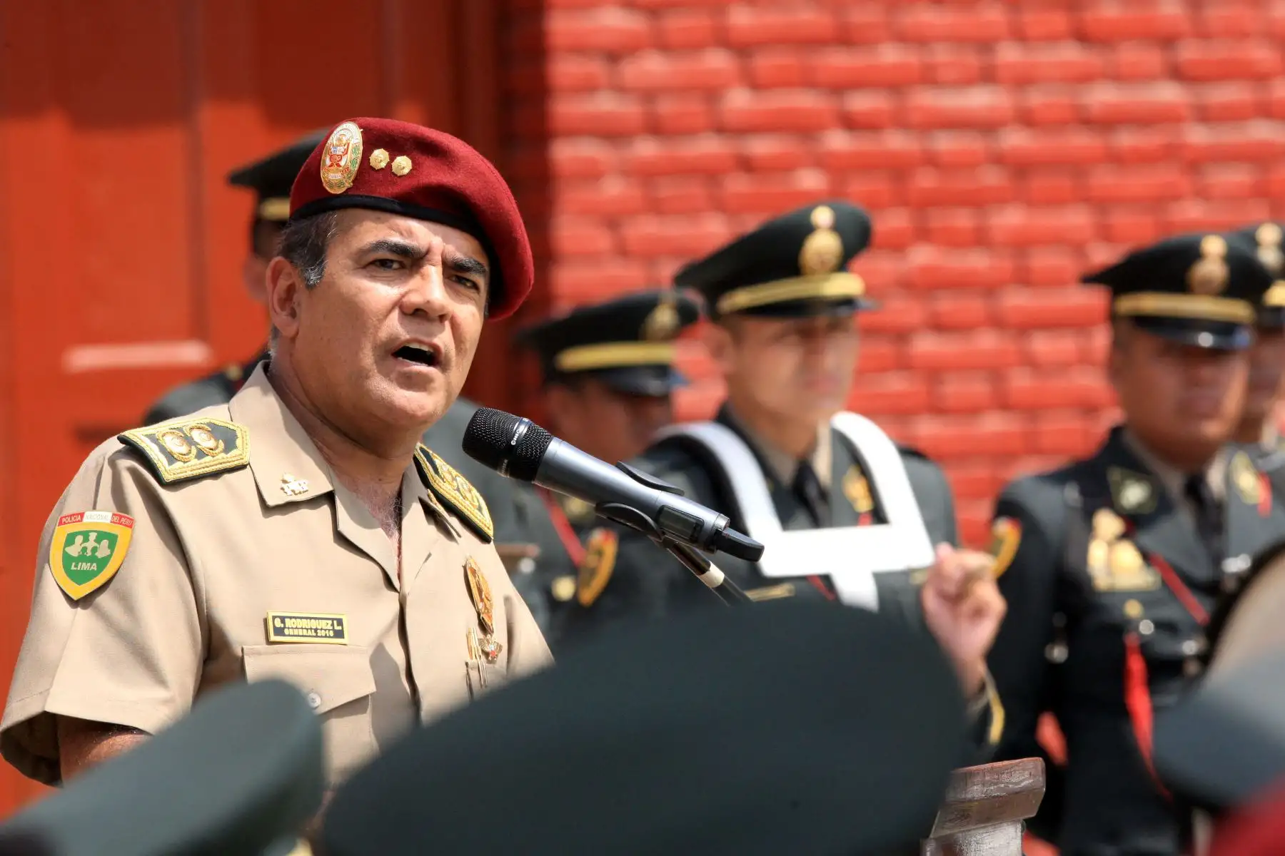 General Gastón Rodríguez Limo durante la ceremonia de aniversario del Escuadrón de Emergencia de la PNP. Foto: ANDINA/Dante Zegarra.