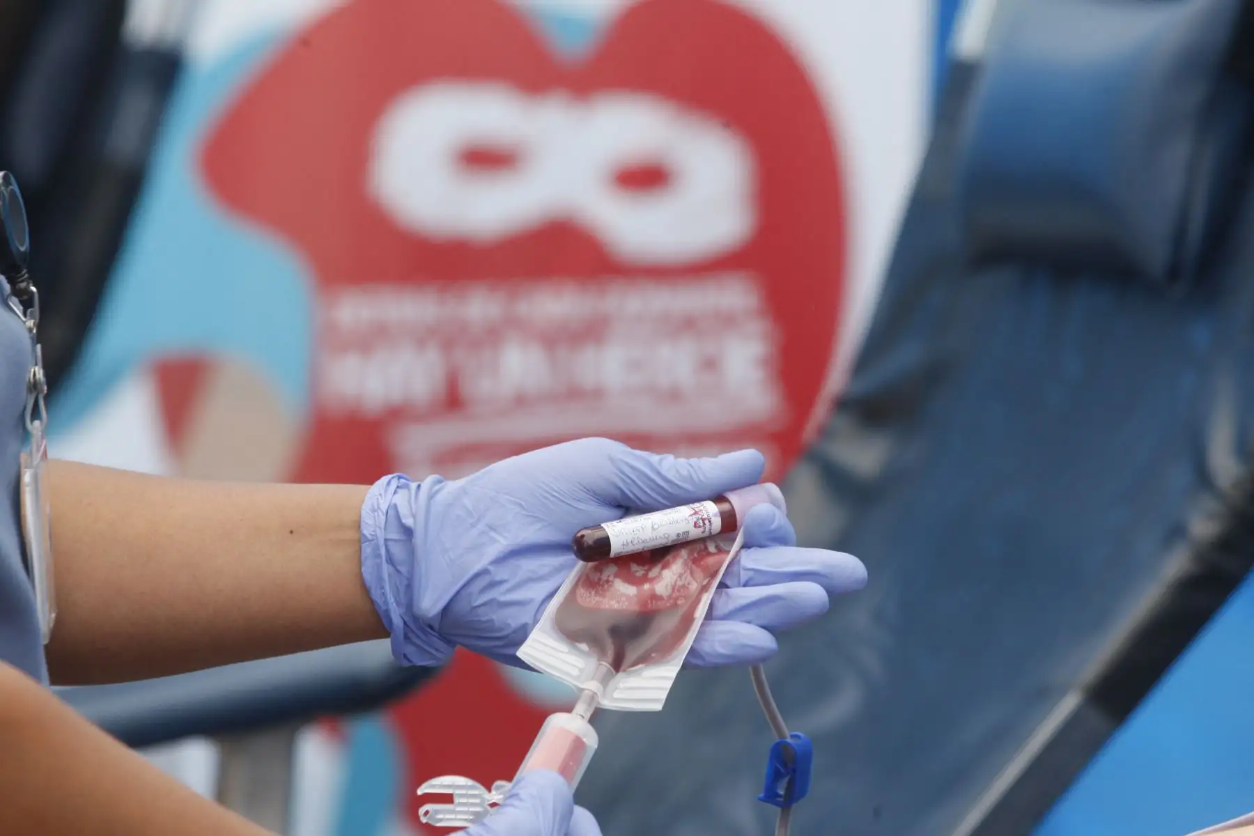 Campaña de Salud " Dale Vida", donar sangre es donar vida, organizado por el Ministerio de Salud y la municipalidad de Magdalena. Foto: ANDINA/Eddy Ramos.
