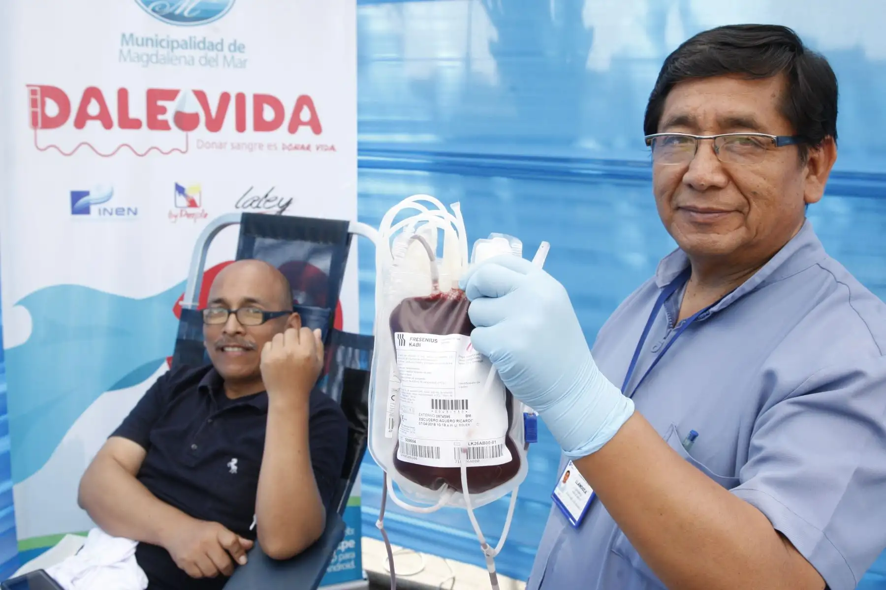 Campaña de Salud " Dale Vida", donar sangre es donar vida, organizado por el Ministerio de Salud y la municipalidad de Magdalena. Foto: ANDINA/Eddy Ramos.