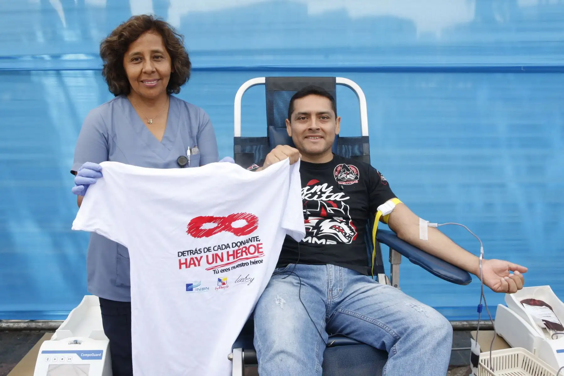 Campaña de Salud " Dale Vida", donar sangre es donar vida, organizado por el Ministerio de Salud y la municipalidad de Magdalena.Foto: ANDINA/Eddy Ramos.