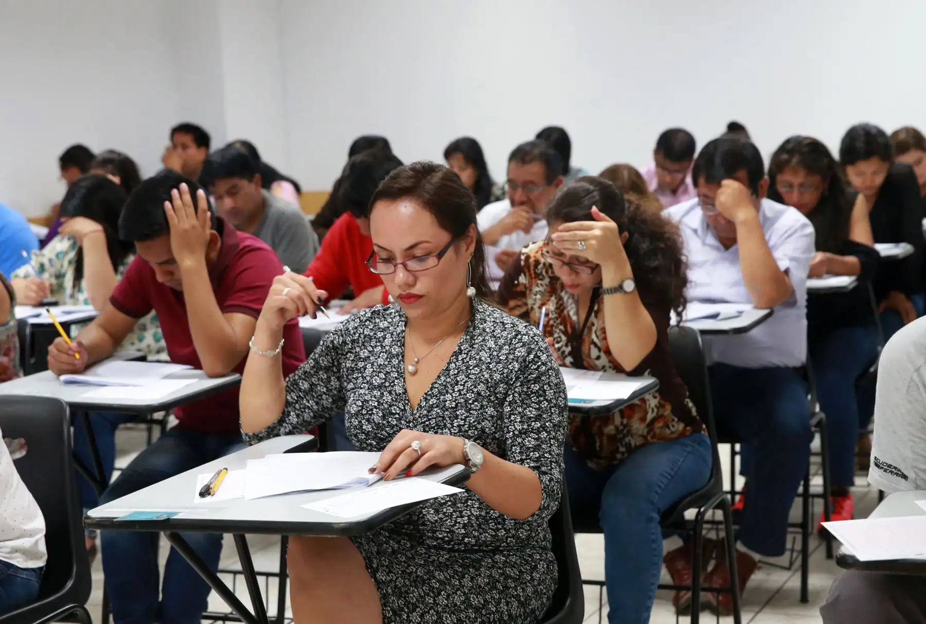 Examen  para aspirantes a jueces y fiscales.Foto: ANDINA/Norman Córdova
