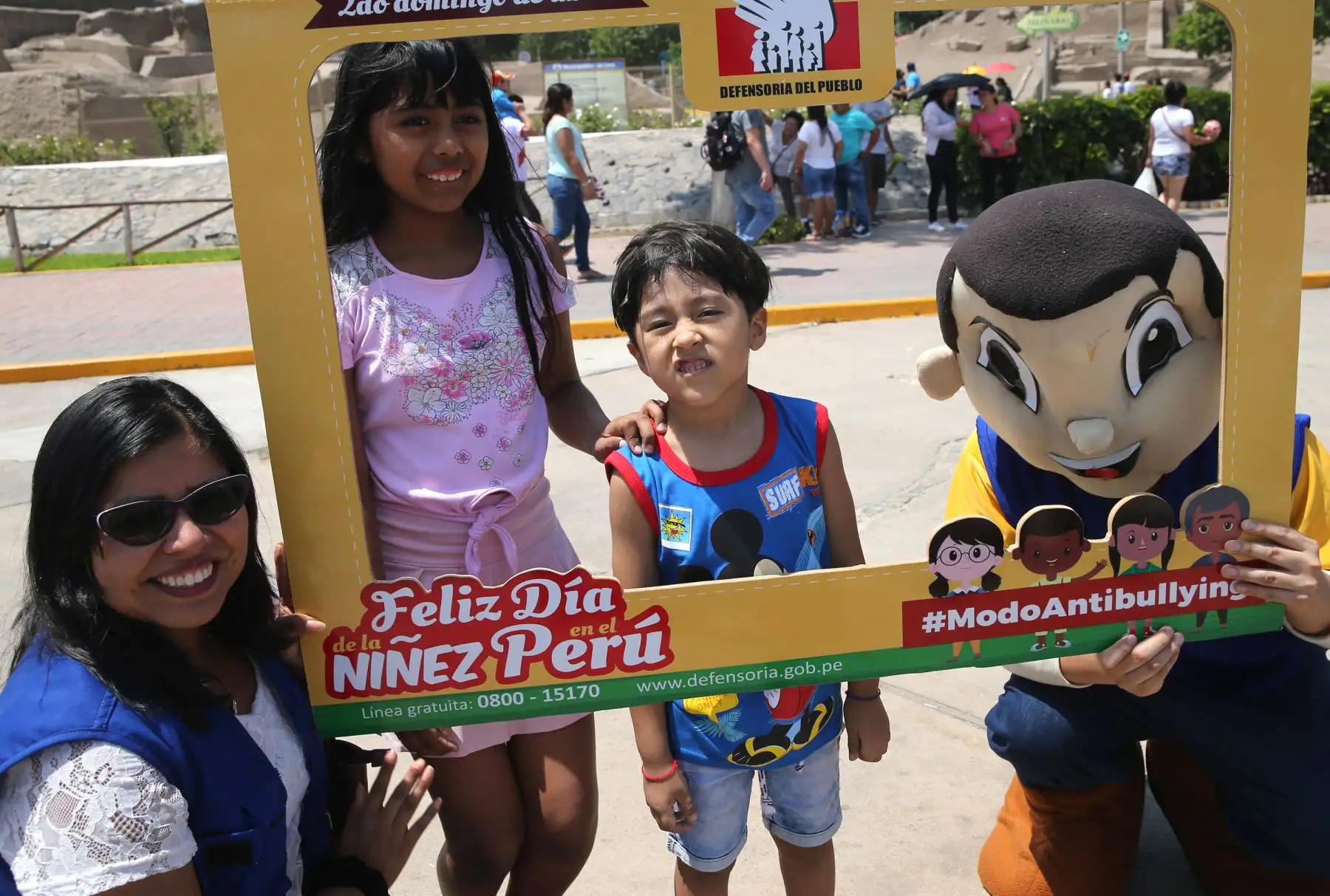 Defensoría  del Pueblo realizo actividades por el Día de la Niñez , en el parque de las leyendas .Foto: ANDINA/Norman Córdova