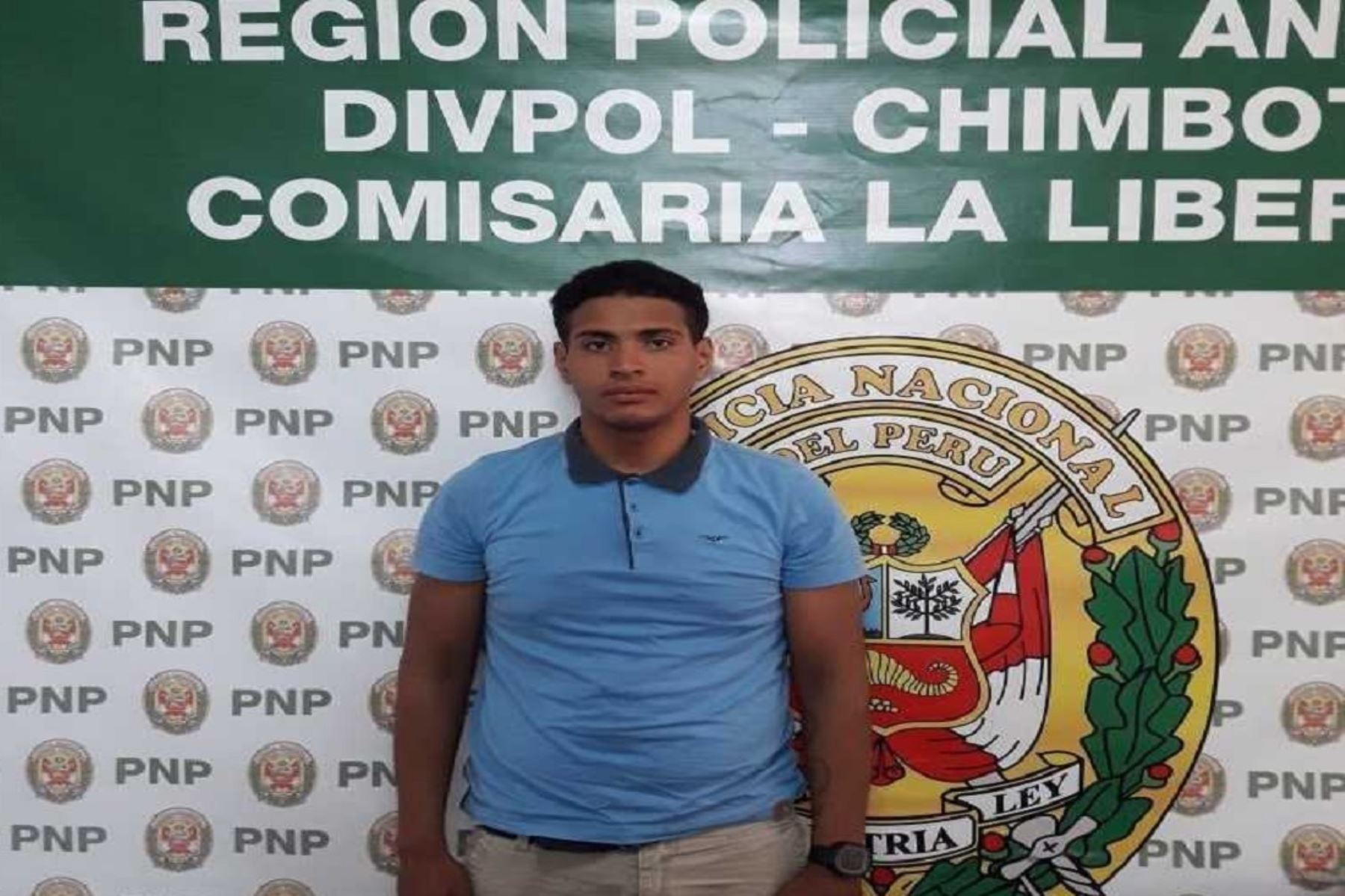El joven venezolano quedó en calidad de detenido en la Comisaría  La Libertad de Chimbote..