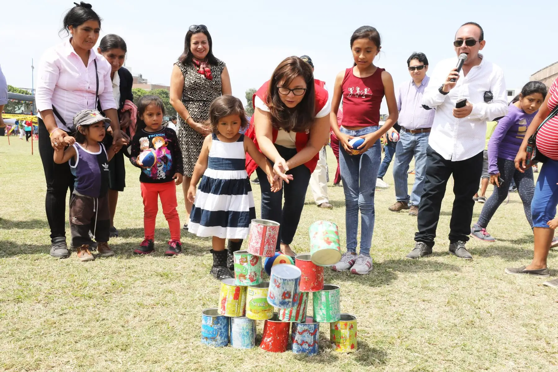 Ministra de la Mujer y Poblaciones Vulnerables, Ana María Mendieta celebró  el día de la niña y el niño peruano.Foto:ANDINA/Mimp