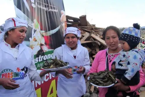 La pachamanca más grande del mundo se preparó en Huancayo. ANDINA/Pedro Tinoco