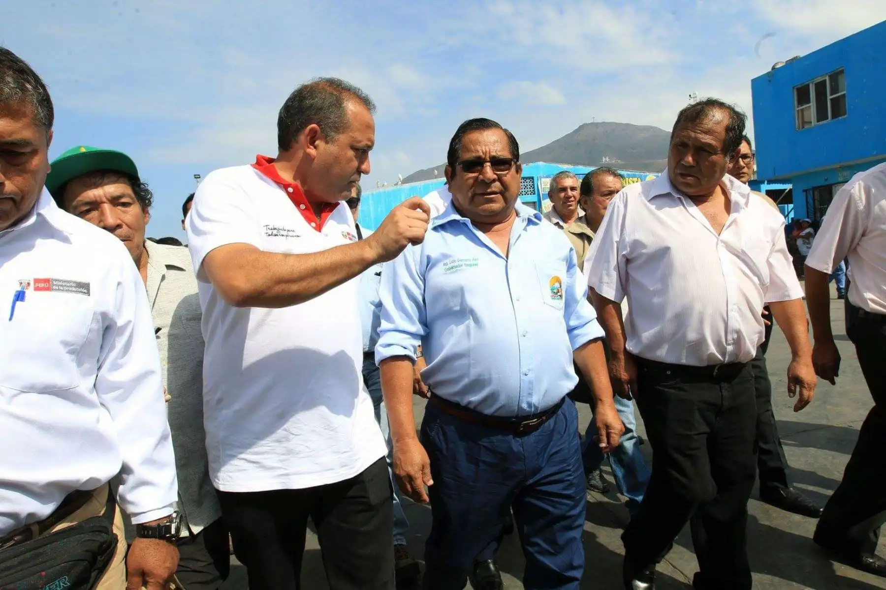 Ministro de la Producción, Daniel Córdova, visita Chimbote y se reúne con gobernador regional de Áncash, Luis Gamarra. ANDINA