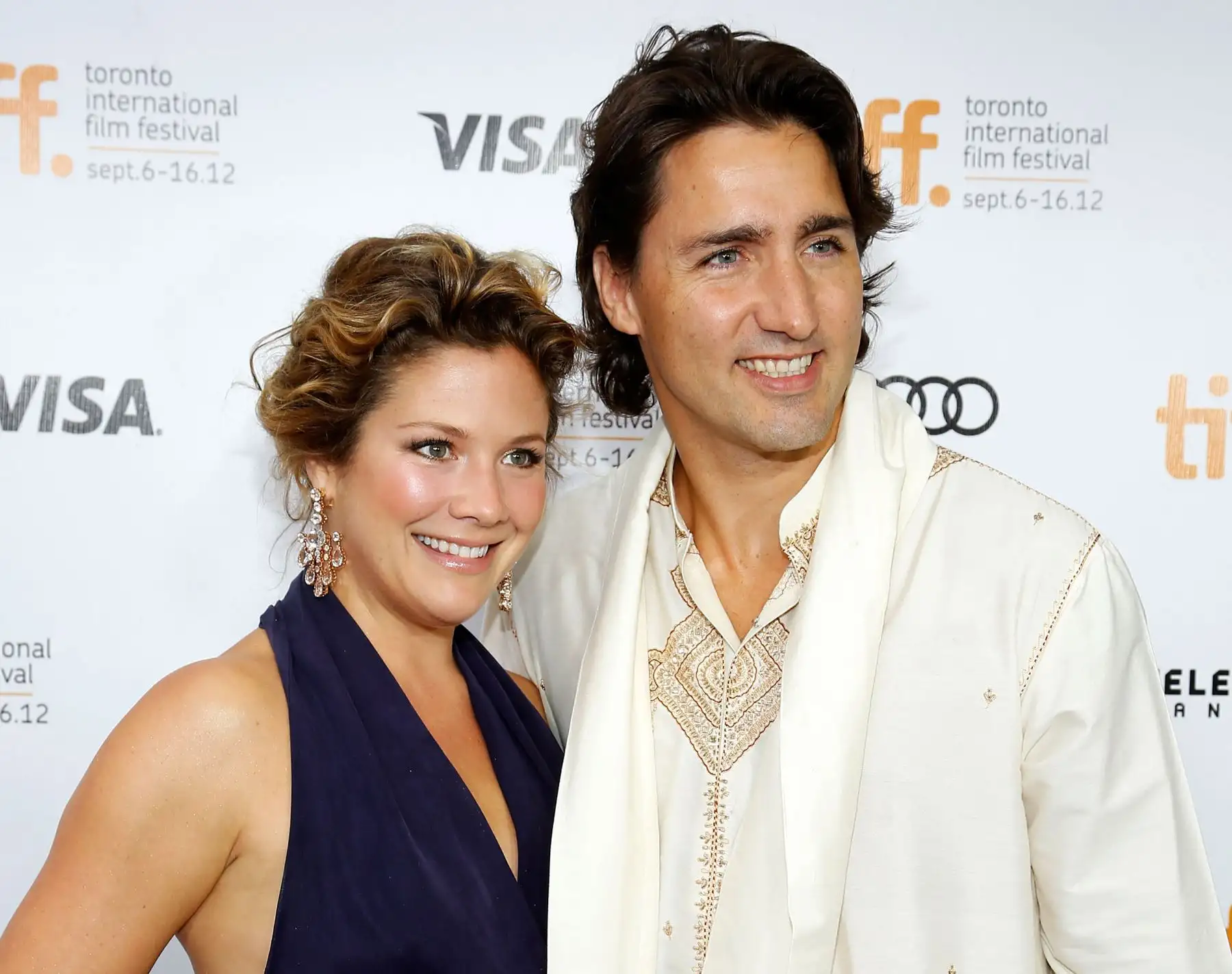 Sophie Gregoire y Justin Trudeau llegan a la Premiere de "Midnight