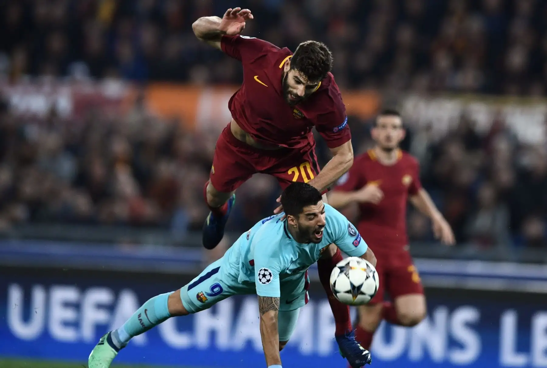 Roma gana 3 a 0 al Barcelona. Foto: AFP