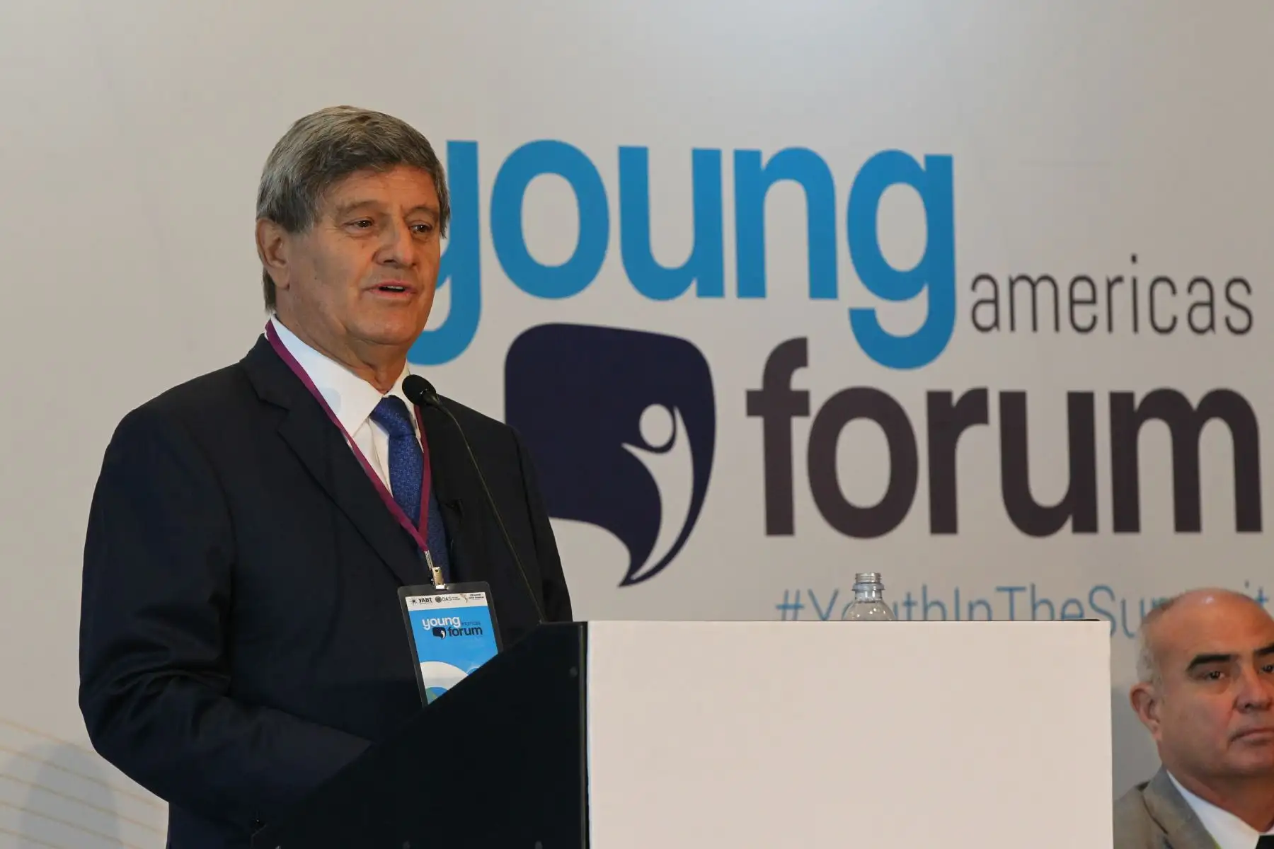Raúl Diez Canseco Terry, presidente de la universidad San Ignacio de Loyola, participa del V Foro de Jóvenes de las Américas. Foto: ANDINA/Dante Zegarra.