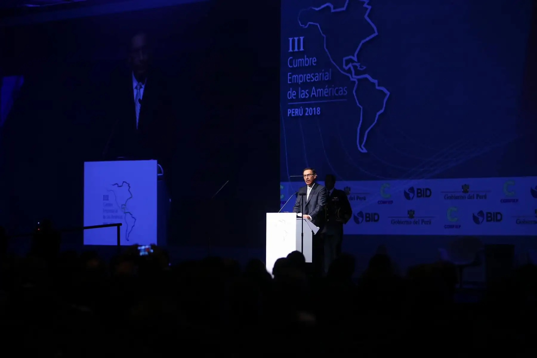El presidente Martín Vizcarra inaugura la III Cumbre Empresarial de las Américas, actividad efectuada en el marco de la VIII Cumbre de las Américas. Foto: ANDINA/ Prensa Presidencia