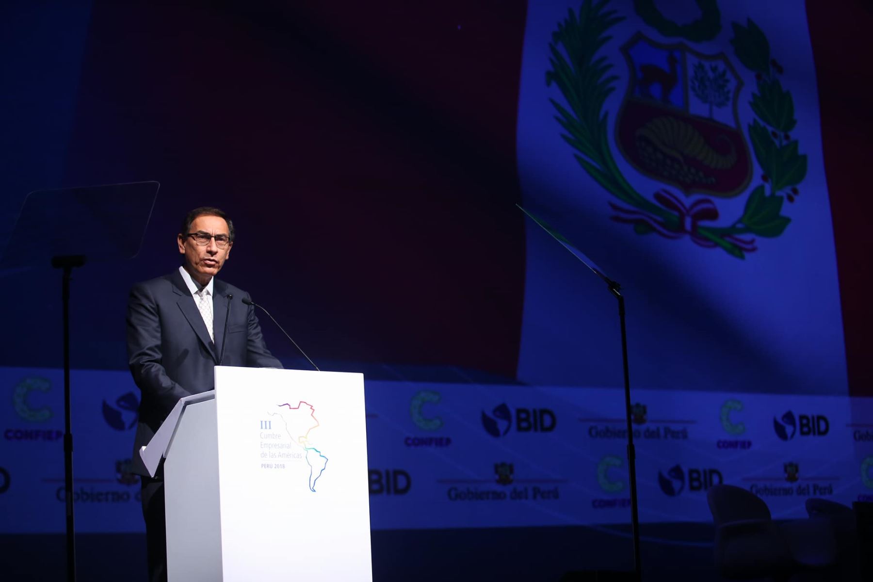 El presidente MartÃ­n Vizcarra inaugura la III Cumbre Empresarial de las AmÃ©ricas, actividad efectuada en el marco de la VIII Cumbre de las AmÃ©ricas. Foto: ANDINA/ Prensa Presidencia