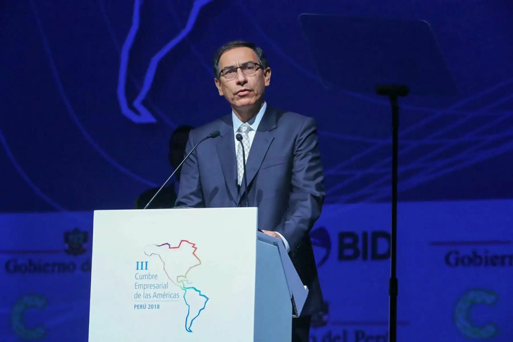El presidente Martín Vizcarra inaugura la III Cumbre Empresarial de las Américas, actividad efectuada en el marco de la VIII Cumbre de las Américas. Foto: ANDINA/ Prensa Presidencia
