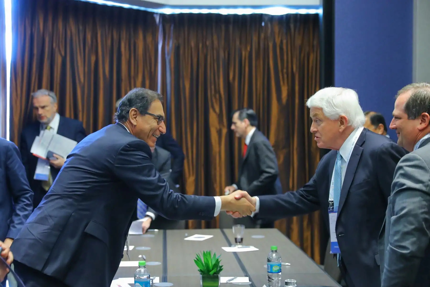 Presidente Vizcarra se reúne con el presidente de la Cámara de Comercio de los Estados Unidos, Thomas J. Donehue. Foto: ANDINA/ Prensa Presidencia