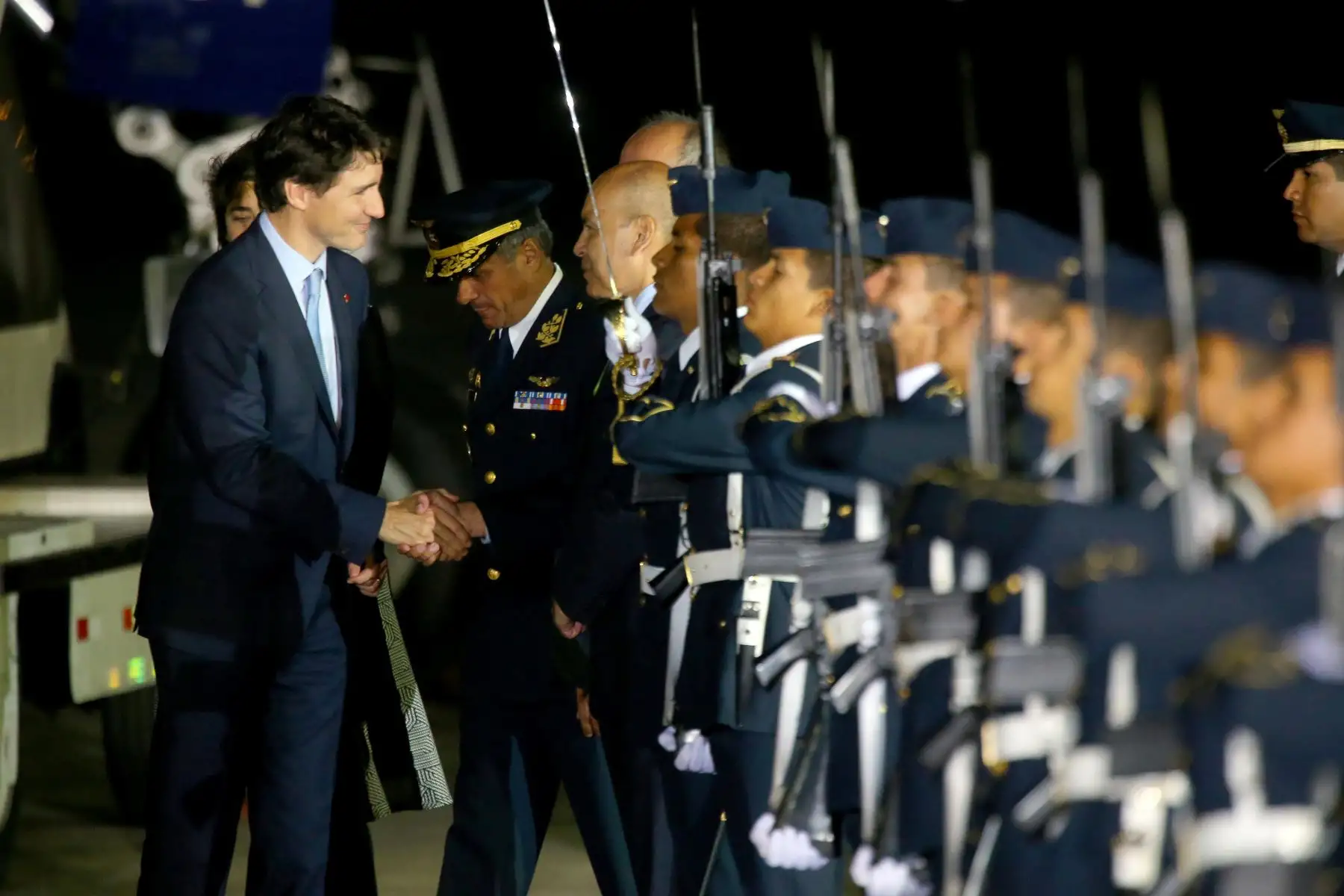 Llegada a Lima del Primer Ministro canadiense, Justin Trudeau. Foto: ANDINA/Luis Iparraguirre