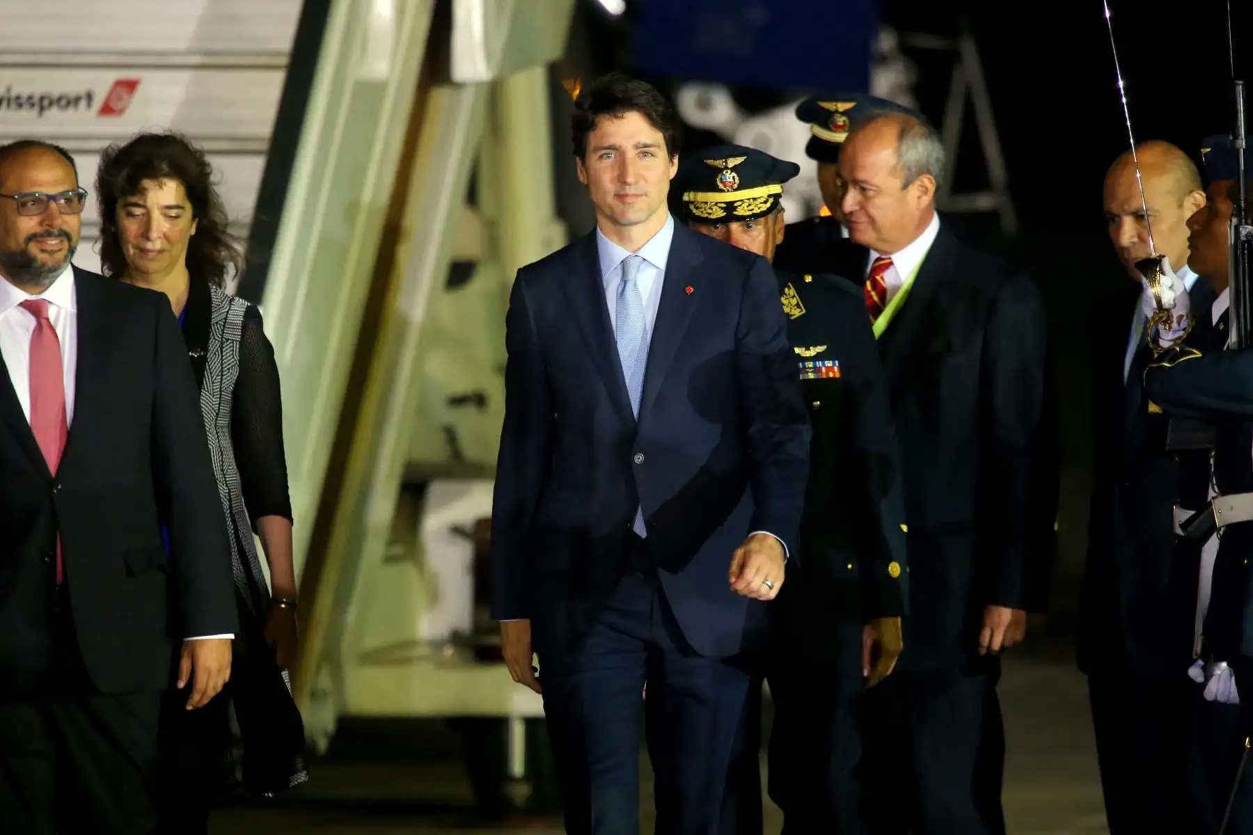 Llegada a Lima del Primer Ministro canadiense, Justin Trudeau. Foto: ANDINA/Luis Iparraguirre