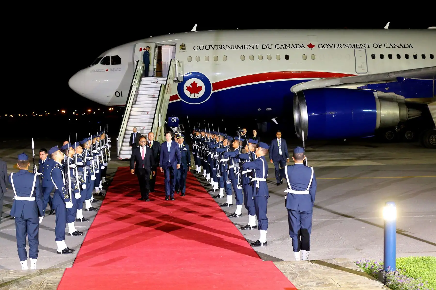 Llegada a Lima del Primer Ministro canadiense, Justin Trudeau. Foto: ANDINA/Luis Iparraguirre