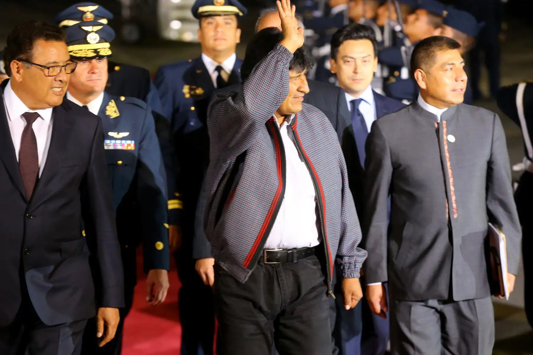 Presidente boliviano Evo Morales llega a Lima para participar en la VIII Cumbre de las Américas. Foto: ANDINA/Luis Iparraguirre.