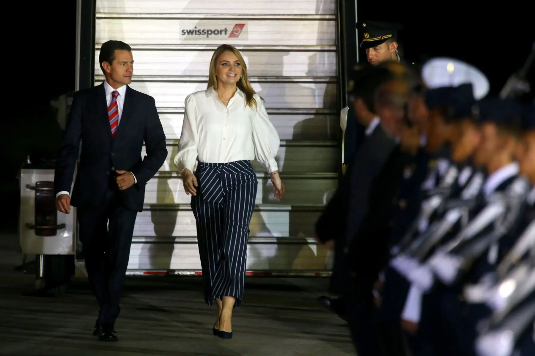 Presidente de México, Enrique Peña Nieto, llega a Lima para asistir a la Cumbre de las Américas. Foto: ANDINA/Luis Iparraguirre.