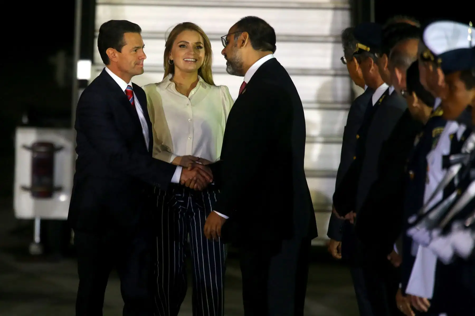 Presidente de México, Enrique Peña Nieto, llega a Lima para asistir a la Cumbre de las Américas. Foto: ANDINA/Luis Iparraguirre.