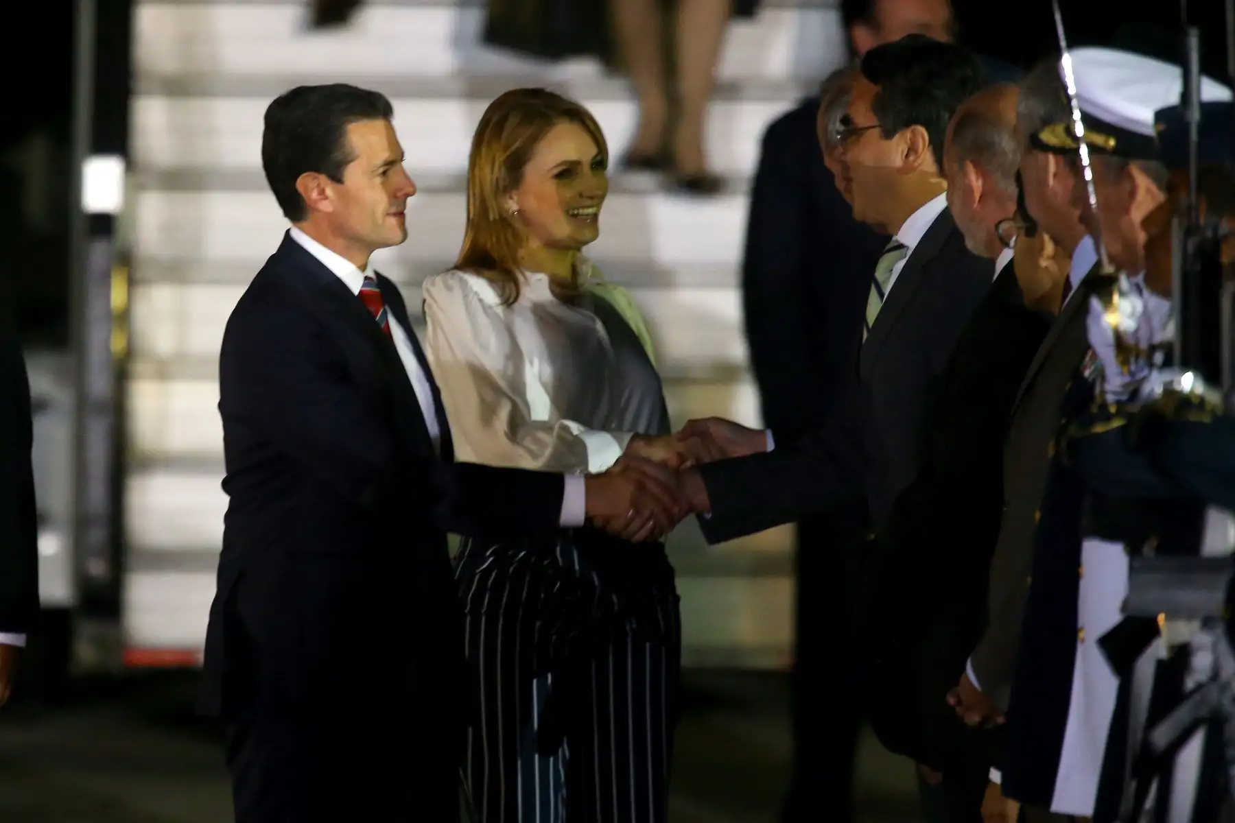 Presidente de México, Enrique Peña Nieto, llega a Lima para asistir a la Cumbre de las Américas. Foto: ANDINA/Luis Iparraguirre.