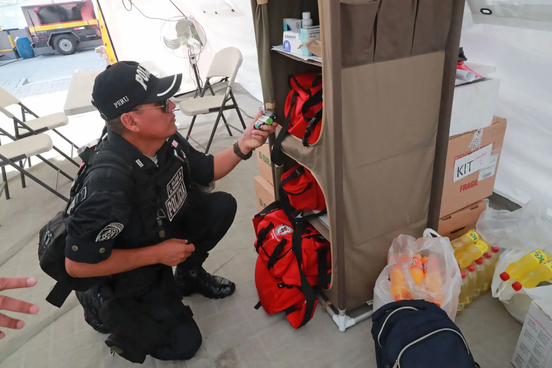 Medidas de seguridad en el Centro de Convenciones de Lima por la VIII Cumbre de Las Américas. Foto: ANDINA/Carlos Lezama.