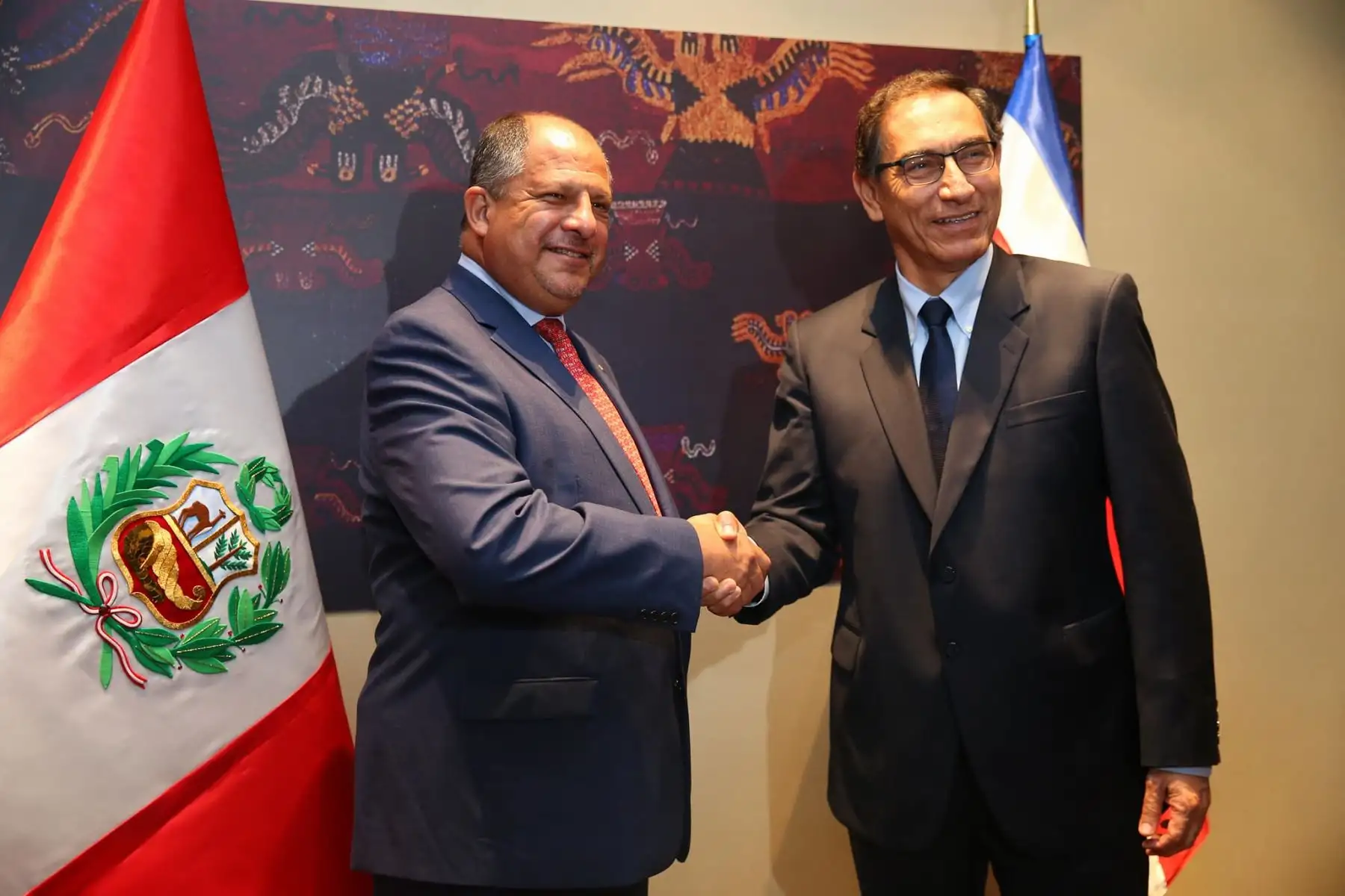 Presidente Martín Vizcarra se reunió con el Presidente de Costa Rica Luis Guillermo Solís. Foto: ANDINA/Prensa Presidencia