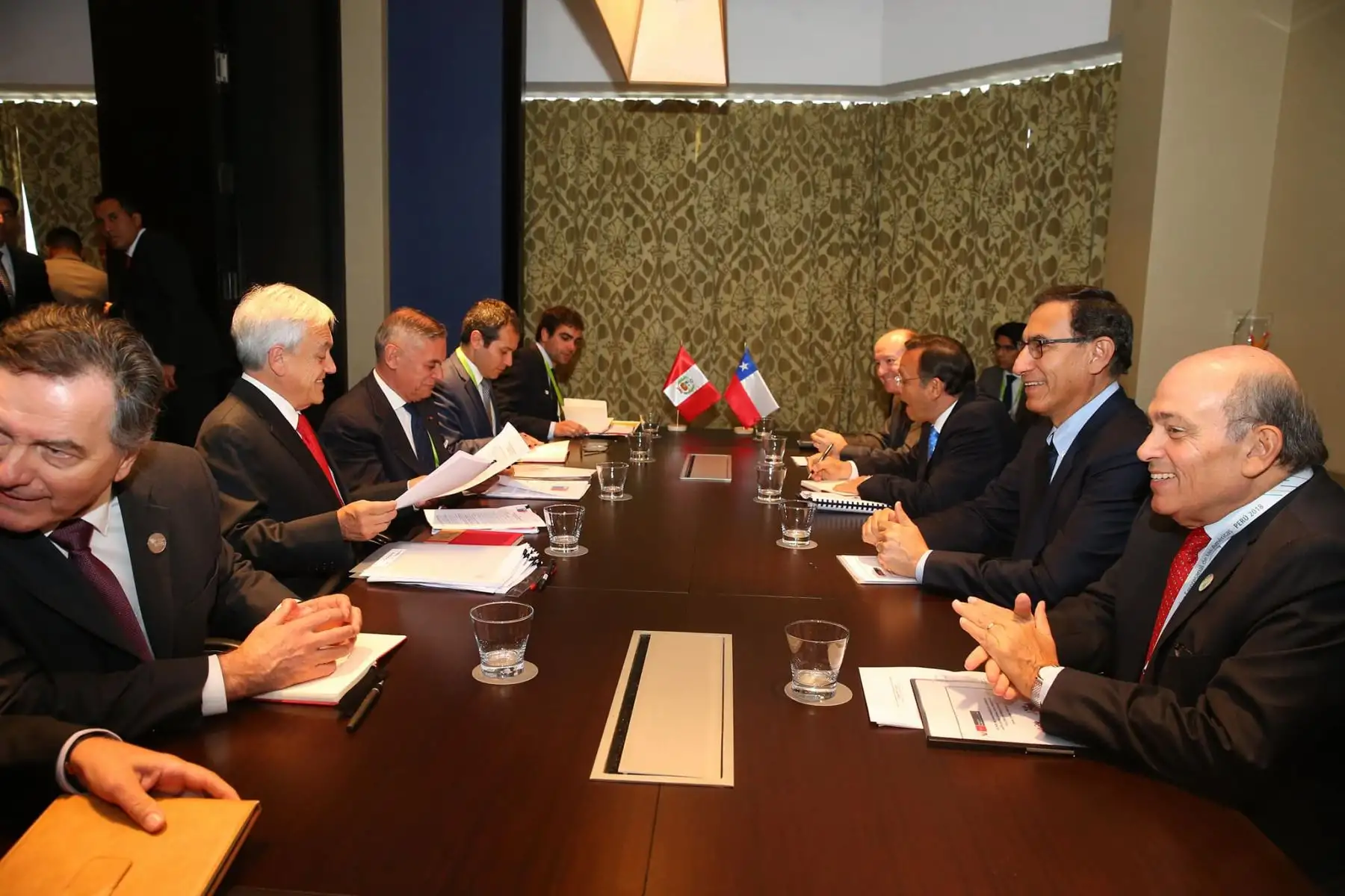 Presidente Martín Vizcarra se reúne con su homólogo chileno, Sebastián Piñera. Foto: ANDINA/Prensa Presidencia.