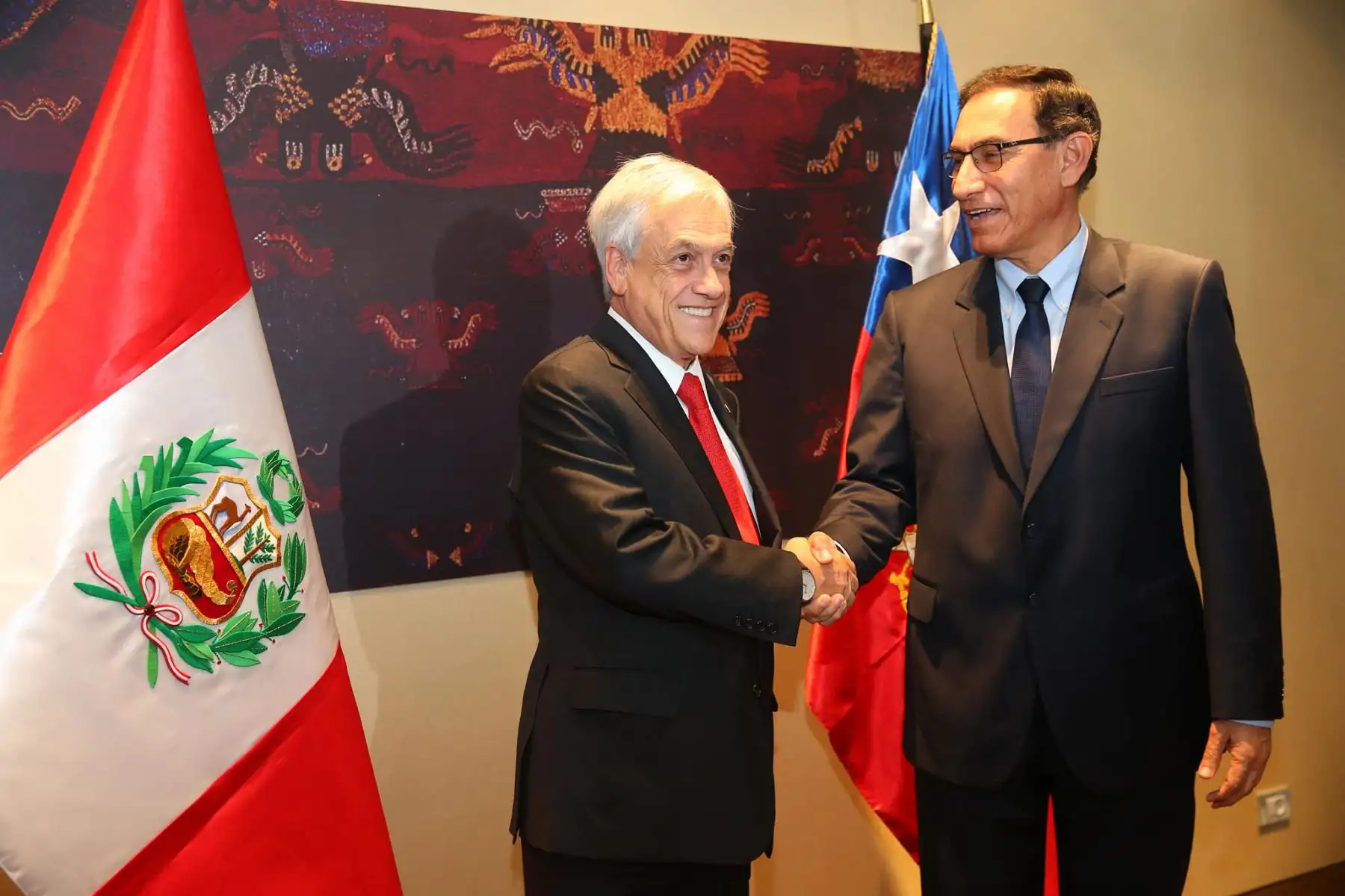 Presidente Martín Vizcarra se reúne con su homólogo chileno, Sebastián Piñera. Foto: ANDINA/Prensa Presidencia.