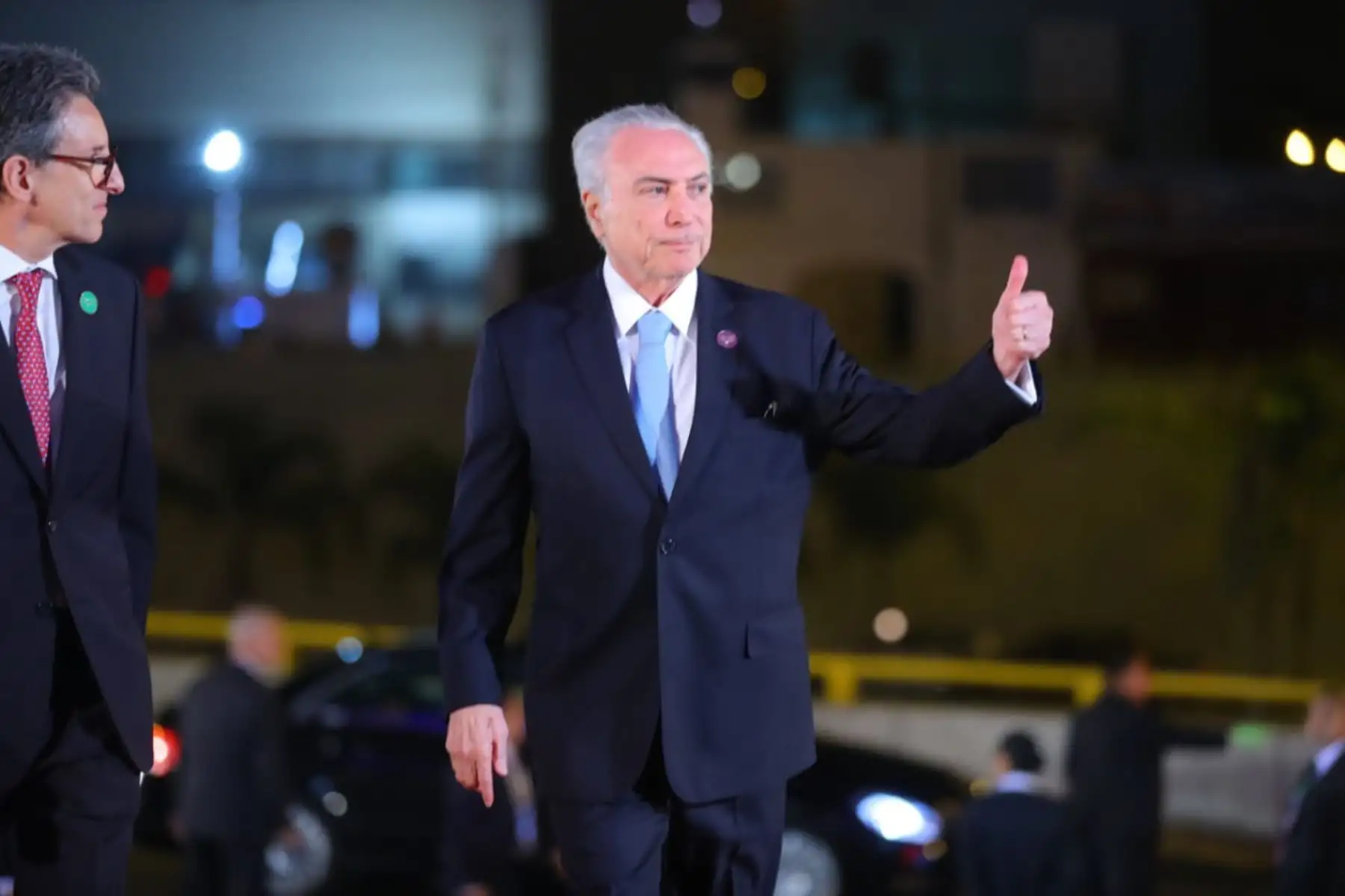 Presidente de Brasil, Michel Temer a su llegada a la sede de la VIII Cumbre de las Américas. Foto: ANDINA/Prensa Presidencia.