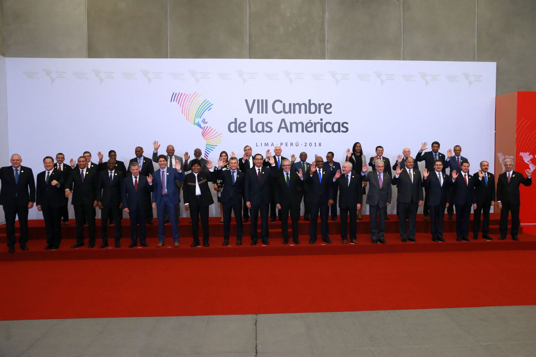 Foto oficial de los mandatarios en la VIII Cumbre de las Américas. Foto: ANDINA/Norman Córdova.