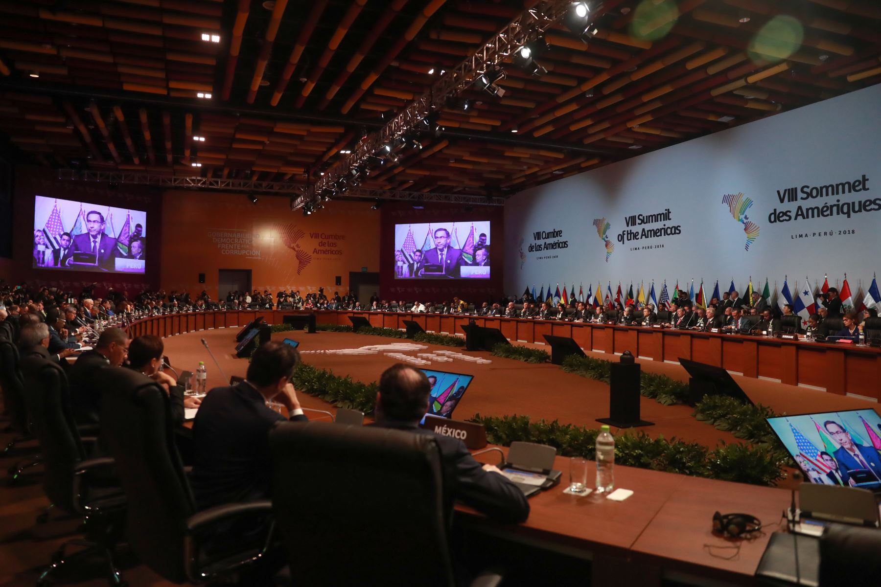 Inicia sesión plenaria de la VIII Cumbre de las Américas en Lima. Foto: ANDINA/ Carlos Lezama