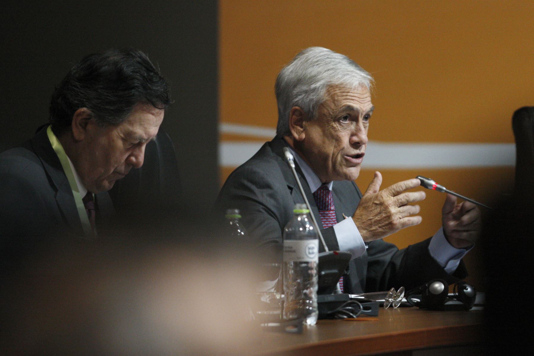 Presidente de Chile Sebastian Piñera durante la sesión plenaria de la VIII Cumbre de las Américas en Lima. Foto: ANDINA/Dante Zegarra