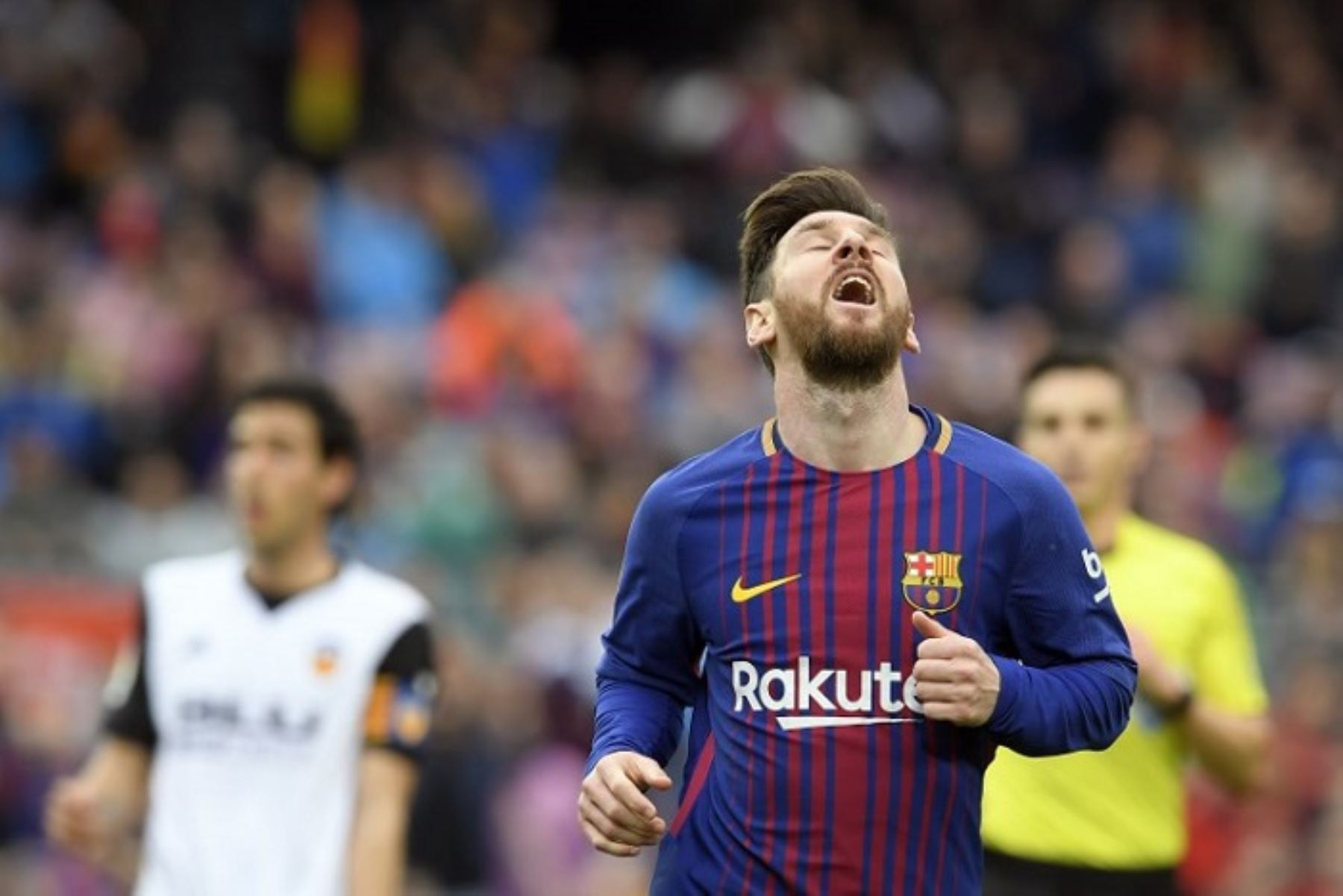 Lionel Messi no anotó ante el Valencia