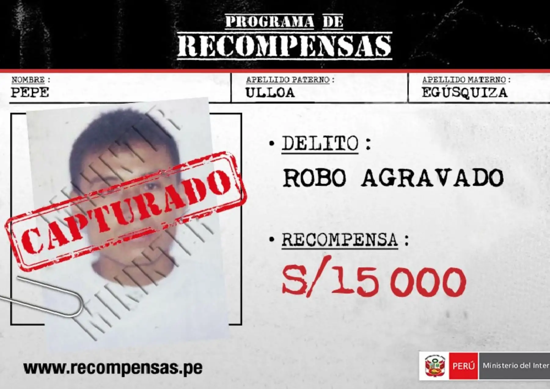 El procesado estaba celebrando su cumpleaños cuando agentes de la comisaría de Uchiza lo intervinieron.