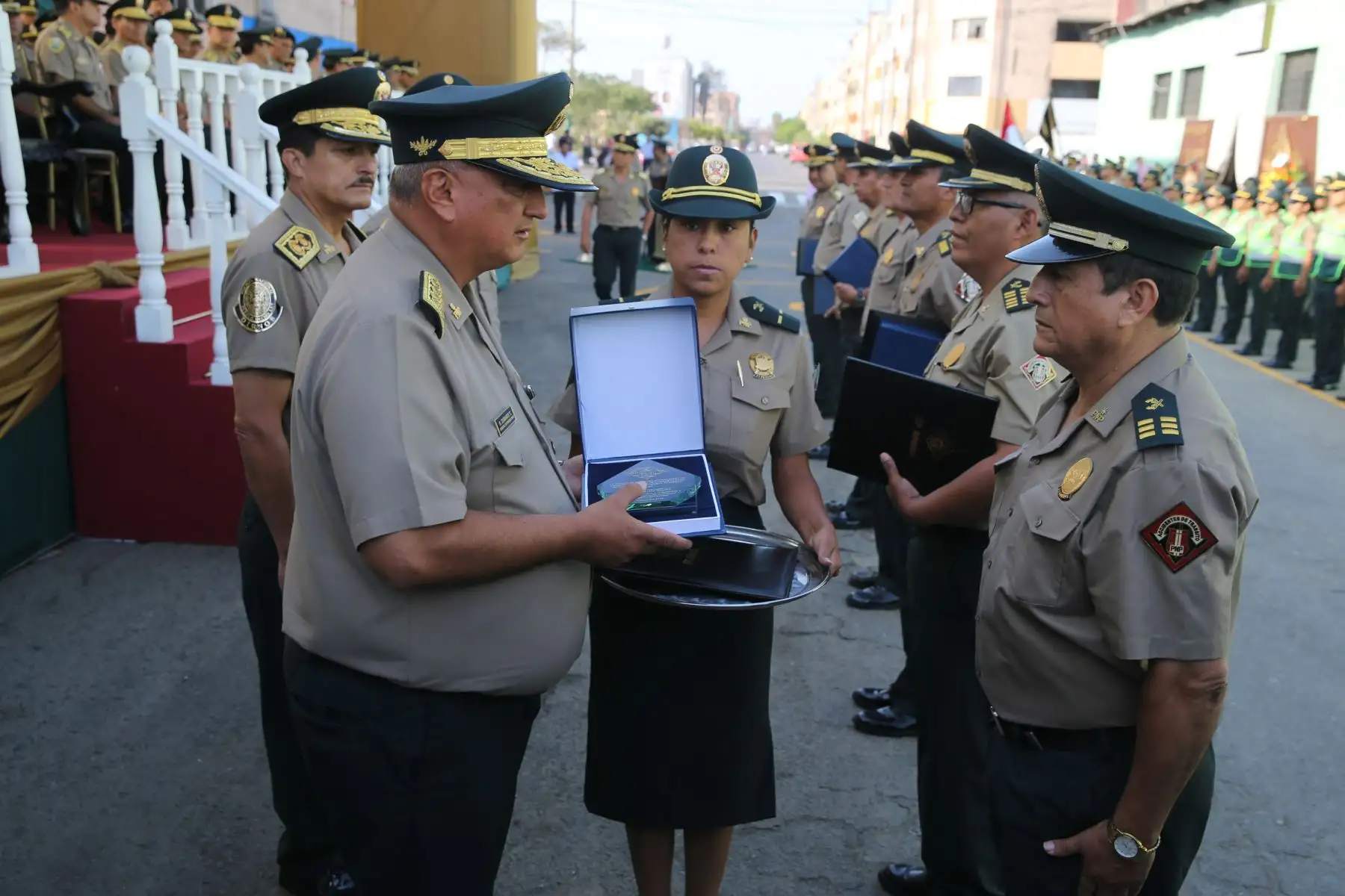Premiación al personal destacado en la Policía de Tránsito. Foto: ANDINA/Norman Córdova.