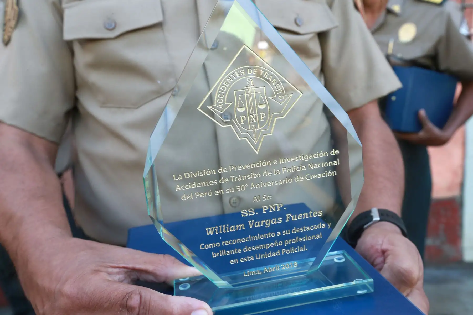 Premiación al personal destacado en la Policía de Tránsito. Foto: ANDINA/Norman Córdova.