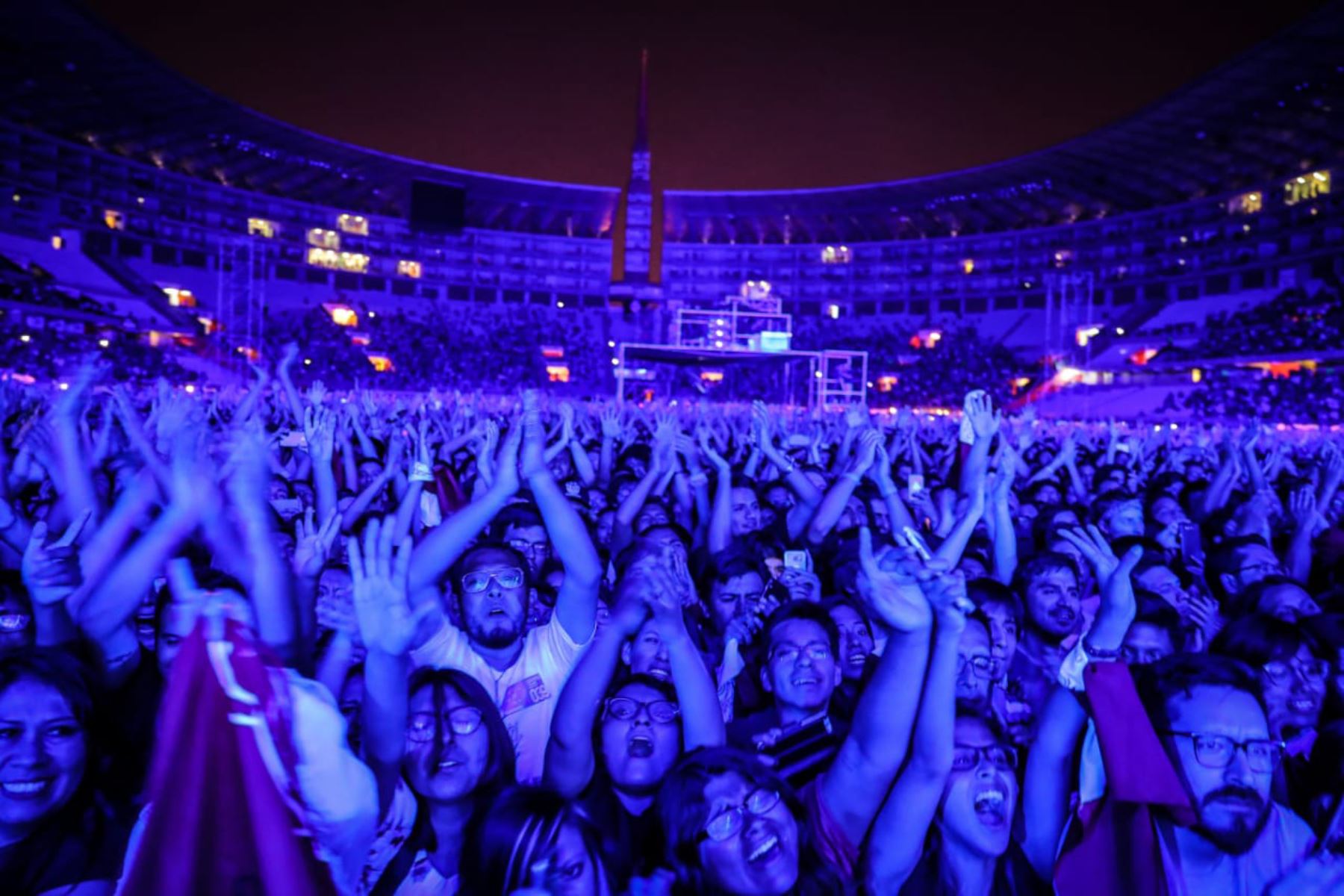 Concierto de Radiohead en el Estadio Nacional.Foto: ANDINA/Andrés Valle