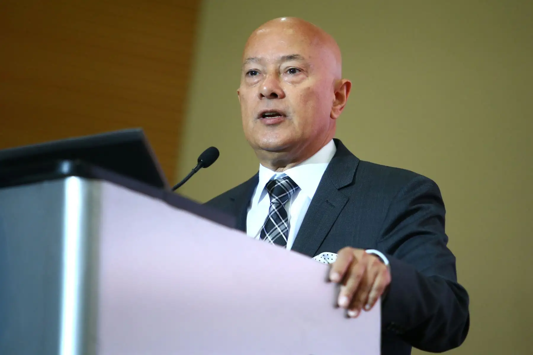 Presidente de la Camara de Comercio de Lima,  Mario Mongilardi durante el XII Foro Internacional de Economía "Quo Vadis Perú 2018: "El Perú puede y debe crecer a tasa alta". Foto: ANDINA/Melina Mejía