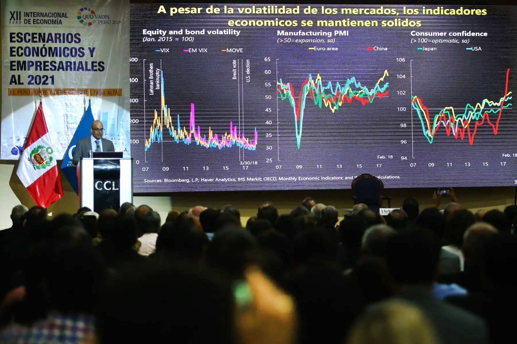 Ravi Balakrishnan del FMI durante el XII Foro Internacional de Economía "Quo Vadis Perú 2018: "El Perú puede y debe crecer a tasa alta". Foto: ANDINA/Melina Mejía