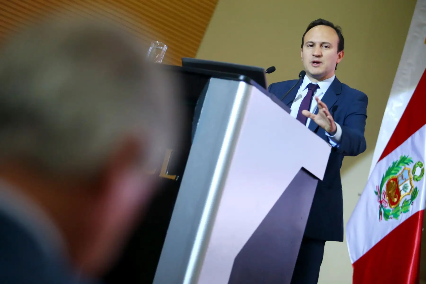 Sebastián Nieto de la OCDE durante el XII Foro Internacional de Economía "Quo Vadis Perú 2018: "El Perú puede y debe crecer a tasa alta". Foto: ANDINA/Melina Mejía