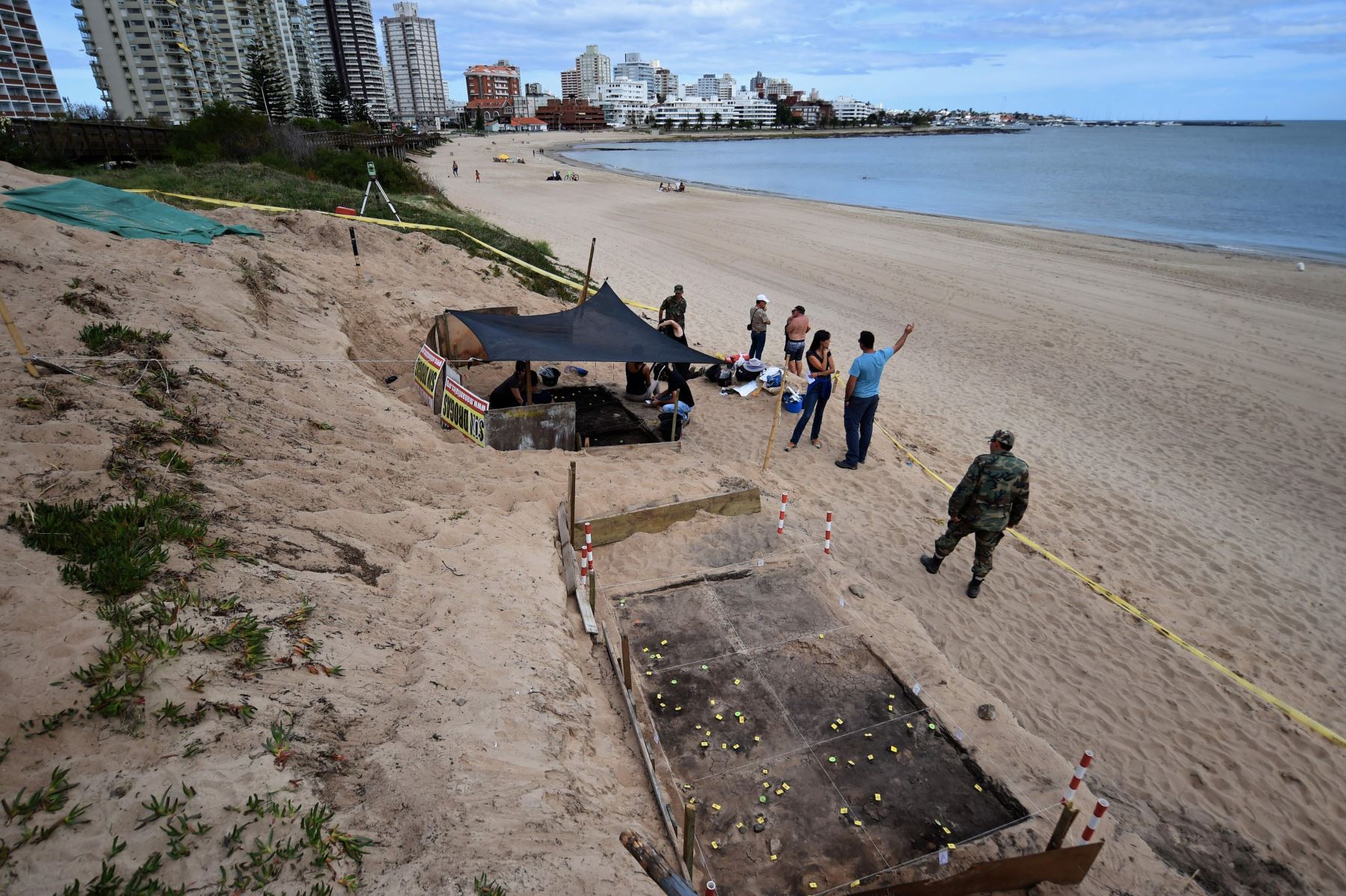Sitio arqueológico hallado en Uruguay Foto: AFP
