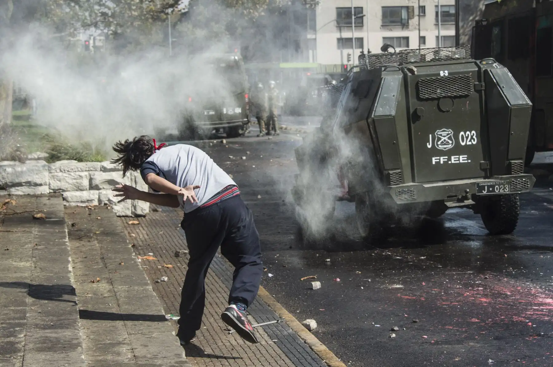 Protestas estudiantiles en Chile Foto: AFP