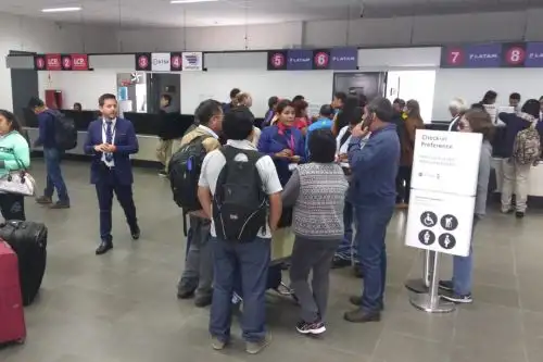 Cientos de pasajeros se encuentran varados en el aeropuerto de Trujillo. ANDINA
