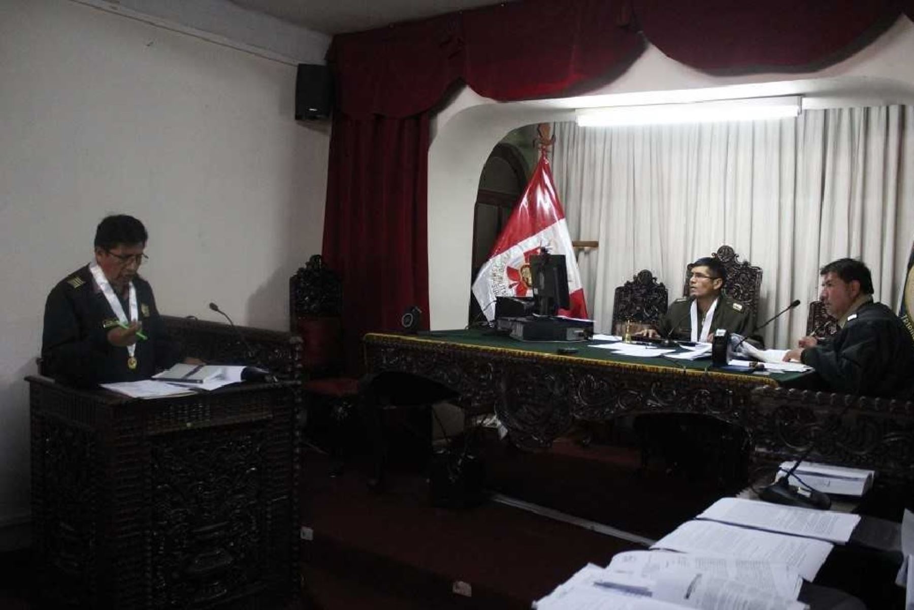 Juzgado Militar Policial de Cusco ordenó tres meses de prisión preventiva para los suboficiales de la PNP Alfonso Santander Farfán y Javier Chalco De La Cuba. ANDINA/Difusión