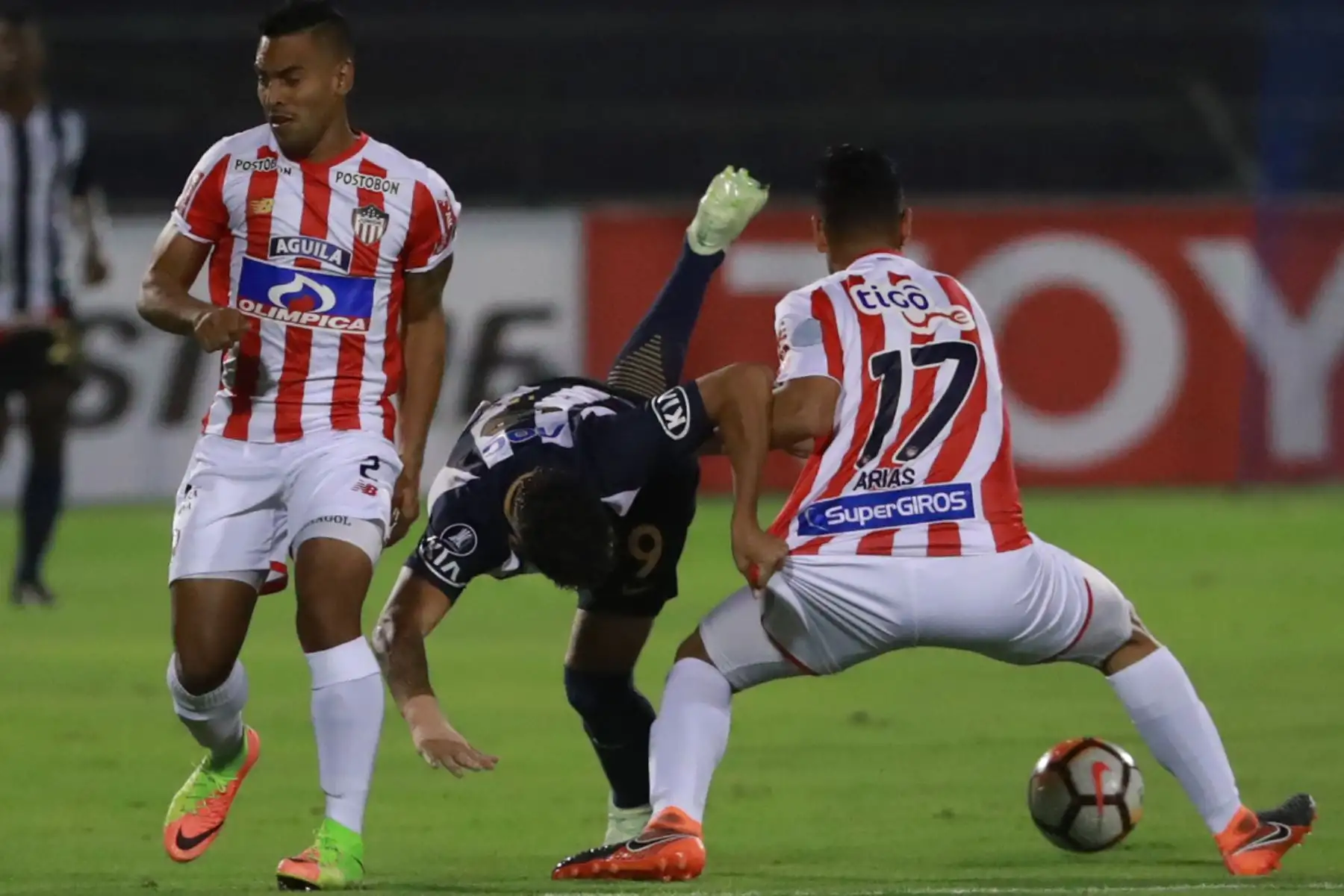 Alianza Lima pierde 2 a 0 con el Junior  de Barranquilla por la Copa Libertadores. Foto: ANDINA/ Carlos Lezama