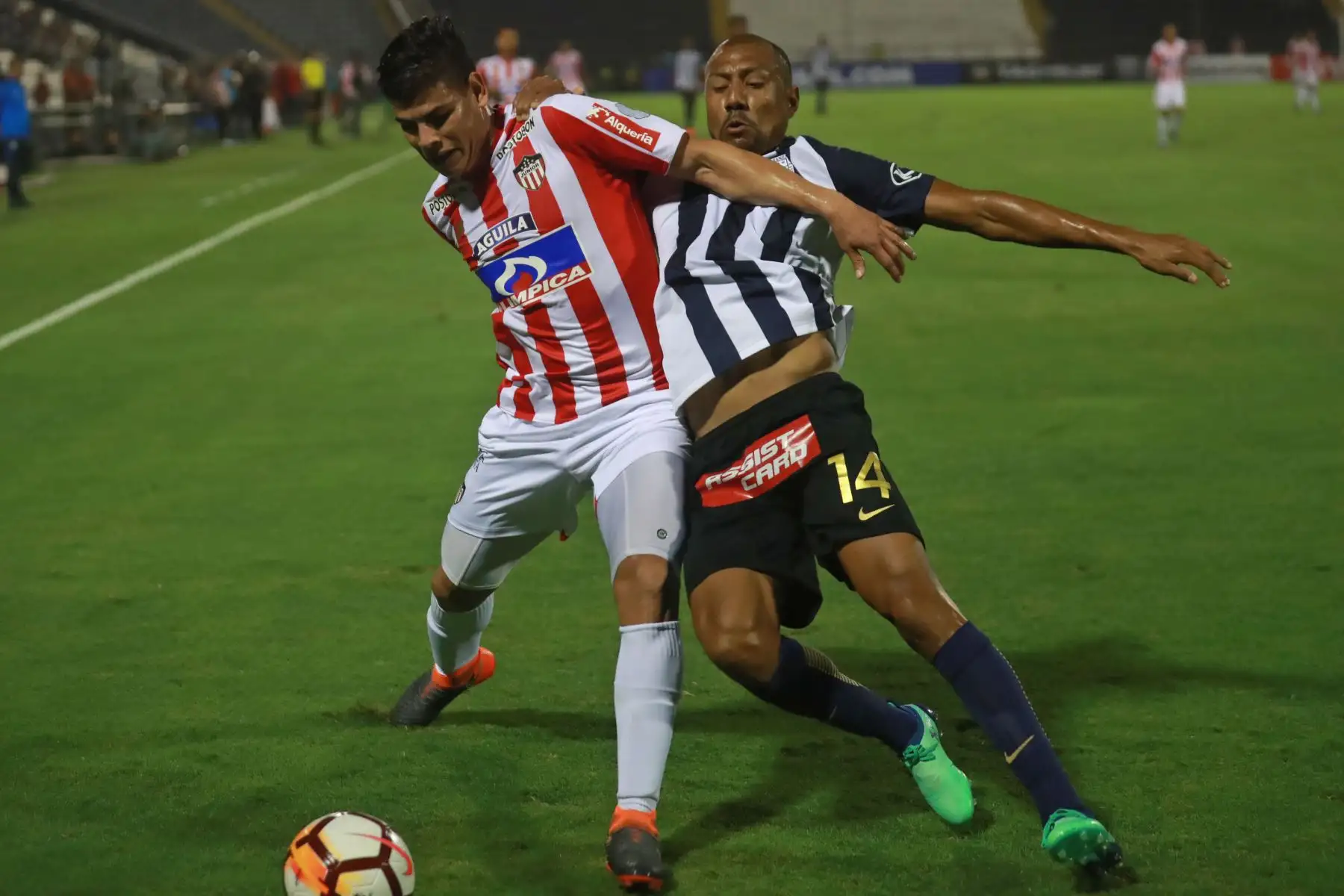 Alianza Lima pierde 2 a 0 con el Junior  de Barranquilla por la Copa Libertadores. Foto: ANDINA/ Carlos Lezama