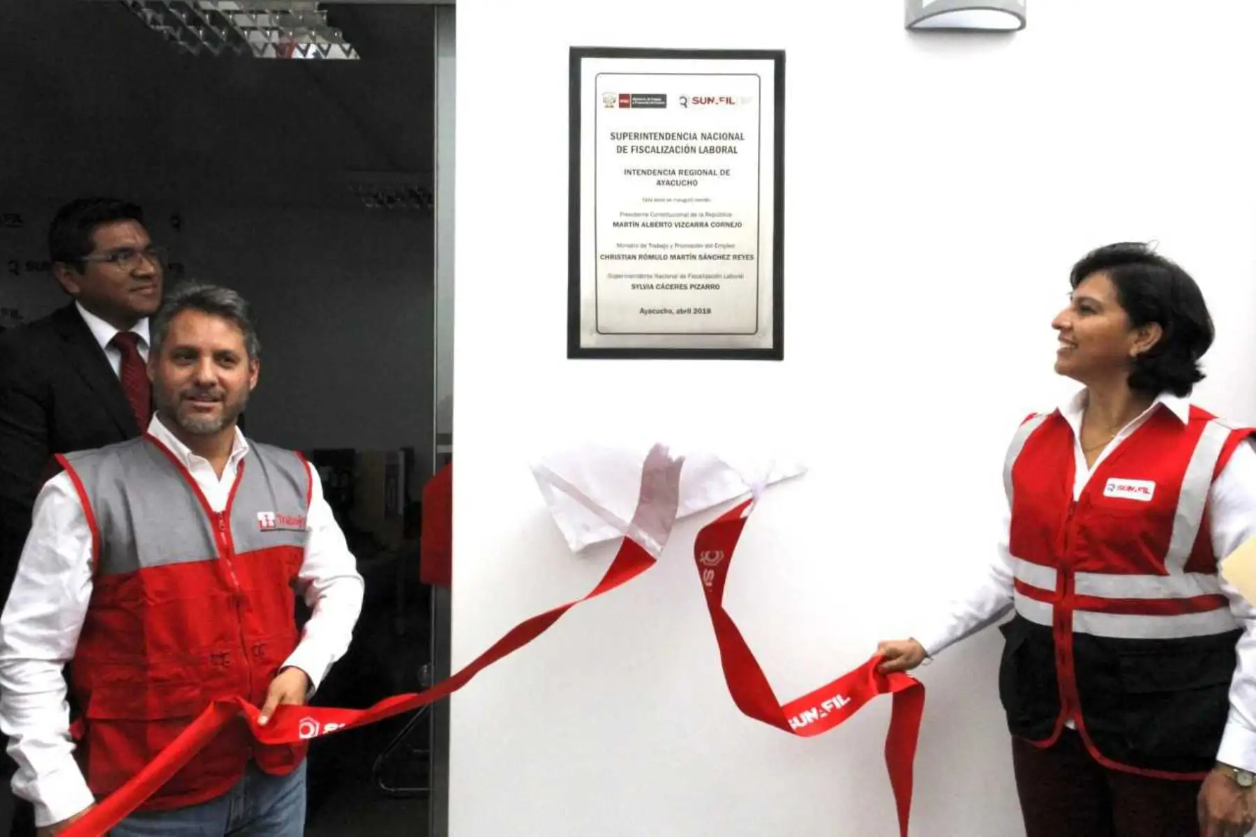 La Superintendencia Nacional de Fiscalización Laboral (Sunafil) inauguró su décimo quinta intendencia regional en la ciudad de Huamanga, Ayacucho, en beneficio de 90,000 trabajadores.