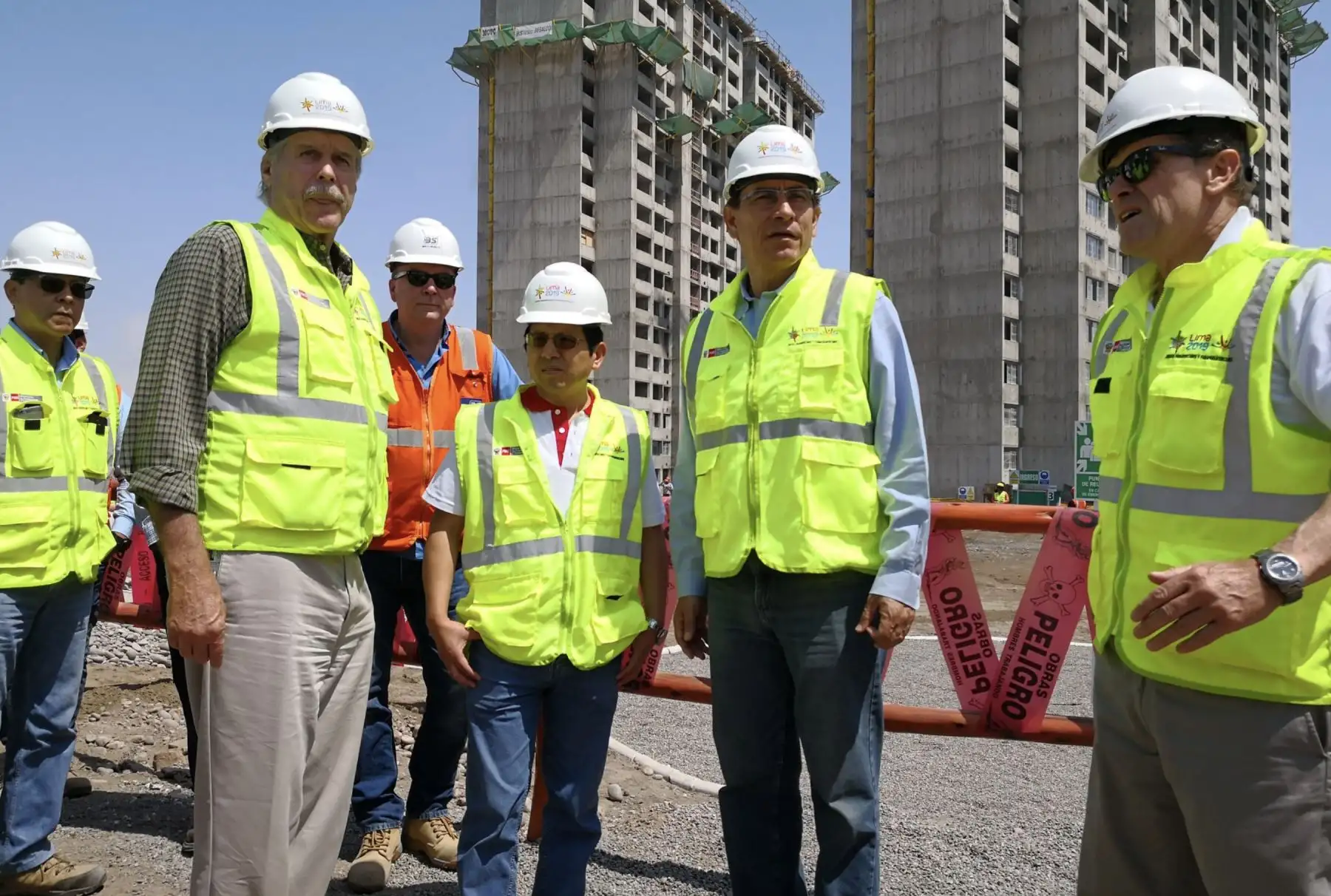 Presidente Martín Vizcarra supervisa avance de las obras en  la villa de atletas de los  Juegos Panamericanos.Foto:ANDINA/ Prensa Presidencia
