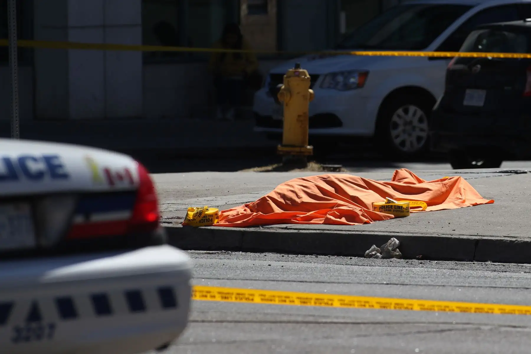 Una camioneta embistió una decena de peatones en el centro de Toronto. Foto: AFP