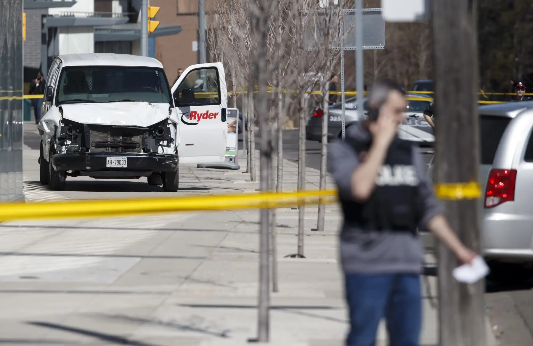 Una camioneta embistió una decena de peatones en el centro de Toronto. Foto: AFP